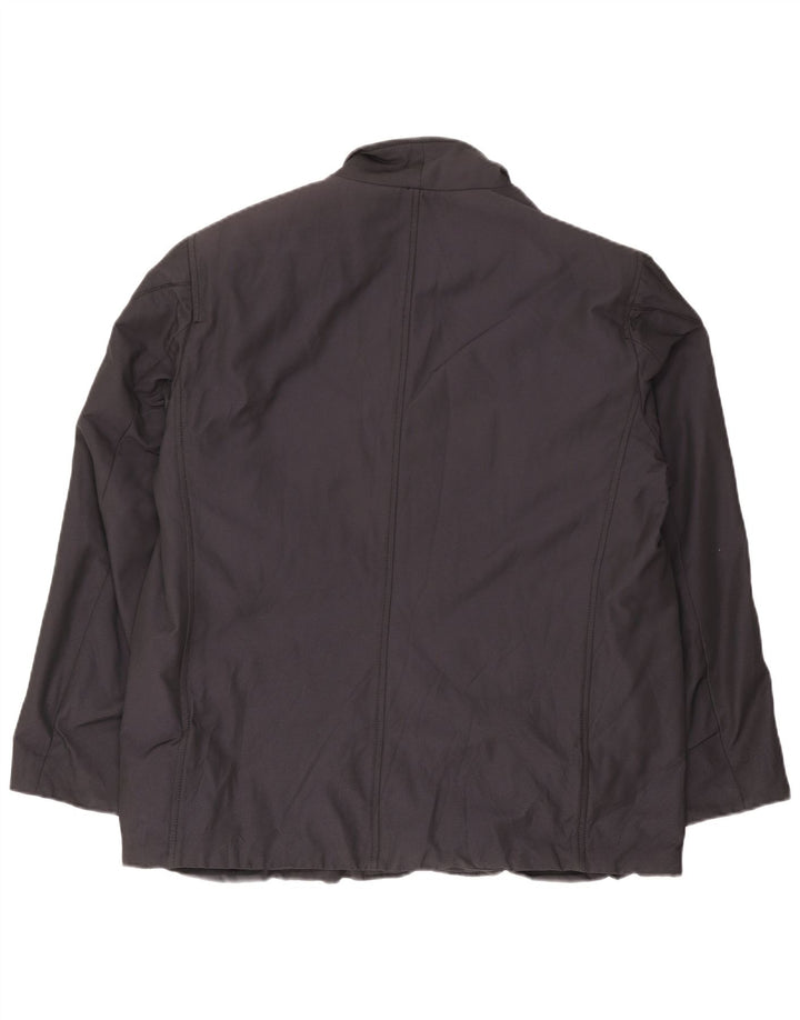 Trussardi Mens Utility Jacket IT 58 4XL Navy Blue Polyester