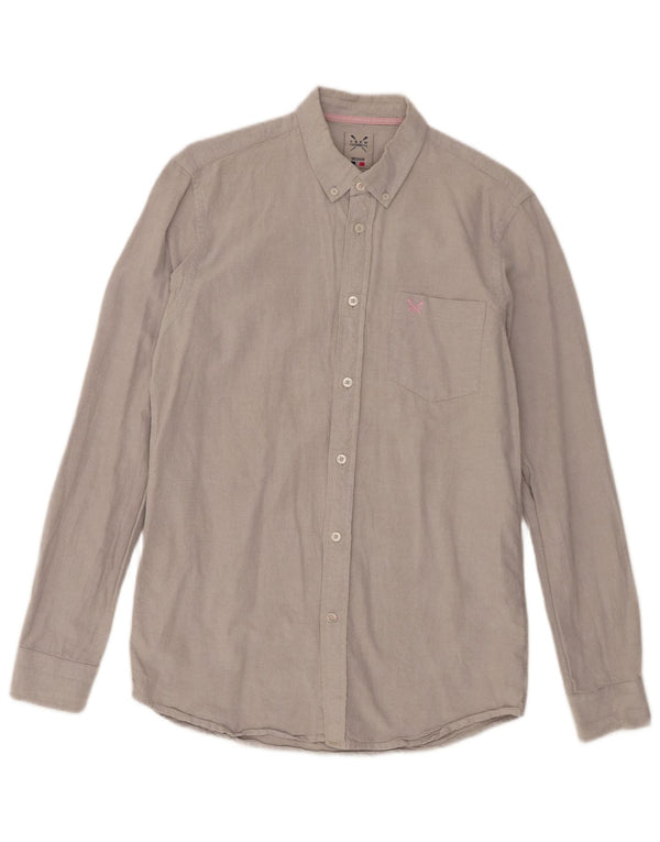Crew Clothing Mens Shirt Medium Grey Cotton
