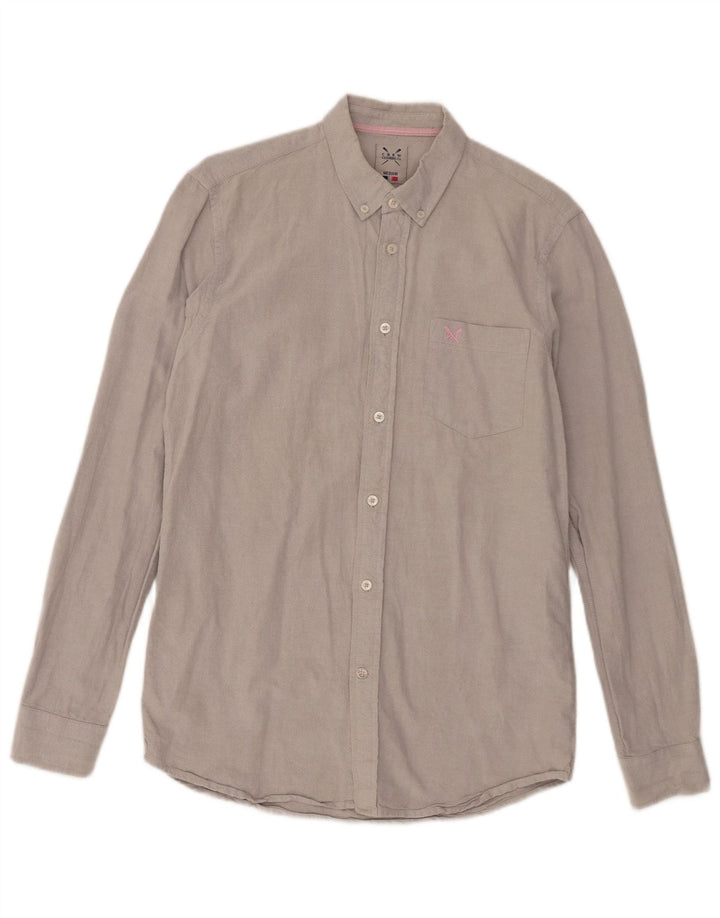 Crew Clothing Mens Shirt Medium Grey Cotton