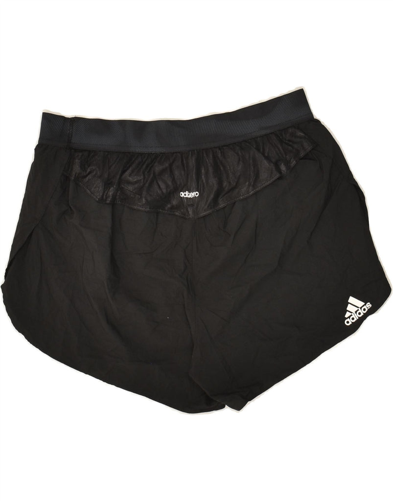 ADIDAS Womens Climalite Sport Shorts UK 12 Medium Black Polyester | Vintage Adidas | Thrift | Second-Hand Adidas | Used Clothing | Messina Hembry 