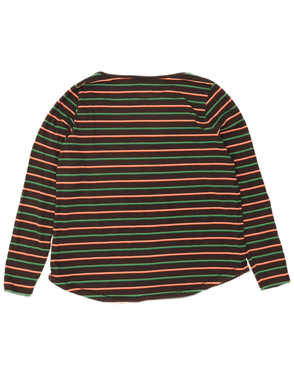 Fat Face Womens Top Long Sleeve UK 18 XL Black Striped