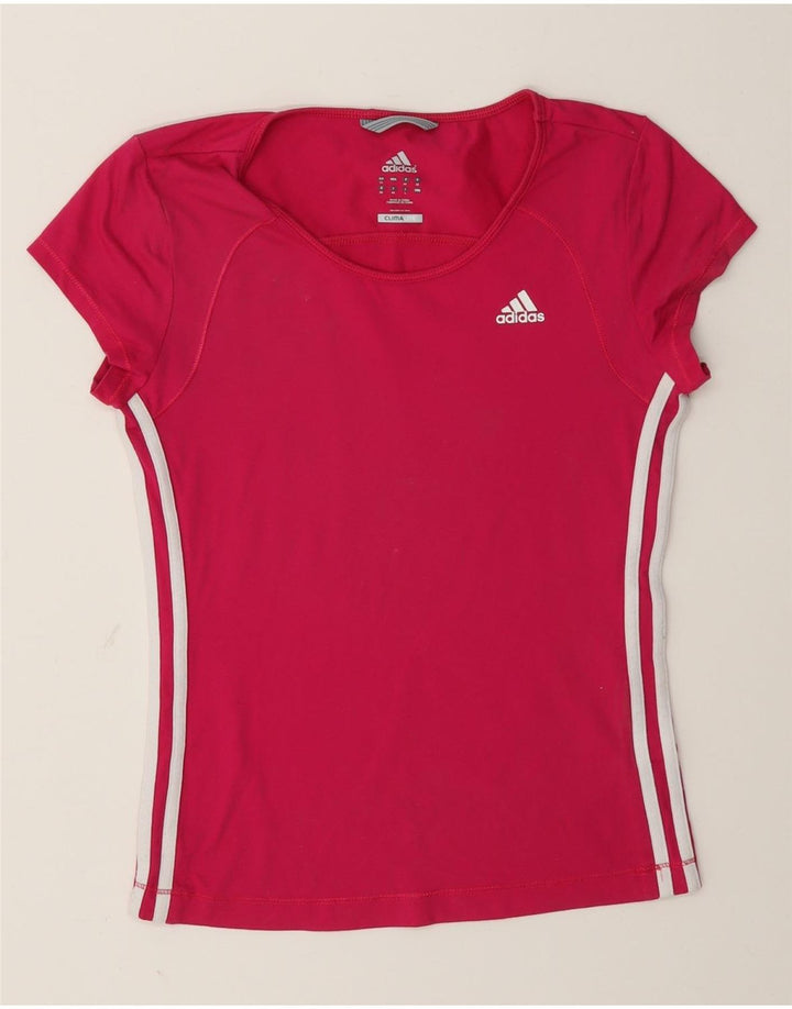 Adidas Womens Climalite T-Shirt Top UK 12 Medium Pink