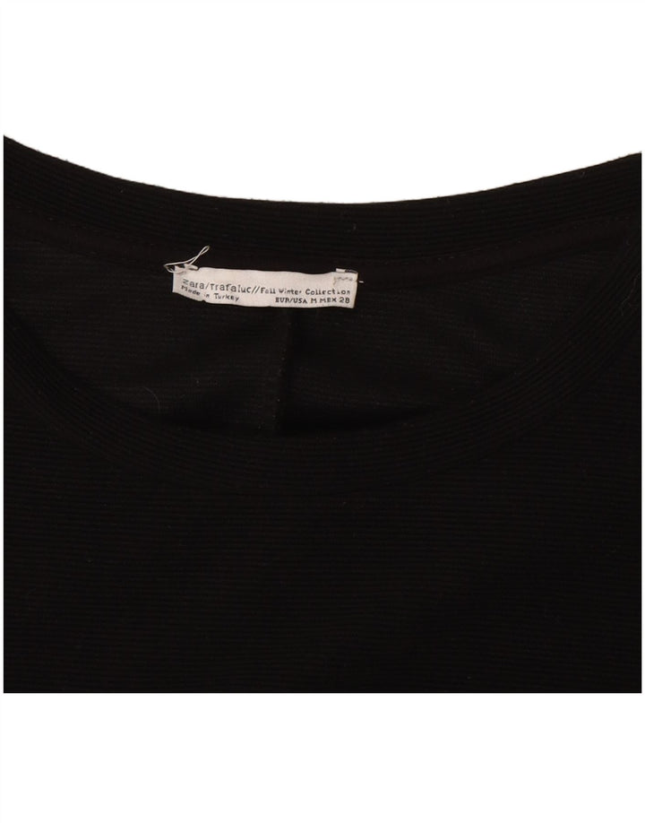 ZARA Womens A-Line Dress UK 12 Medium Black