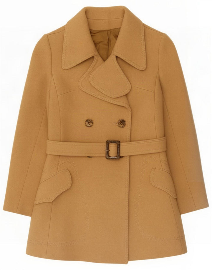 Vintage Womens Pea Coat IT 44 Medium Beige