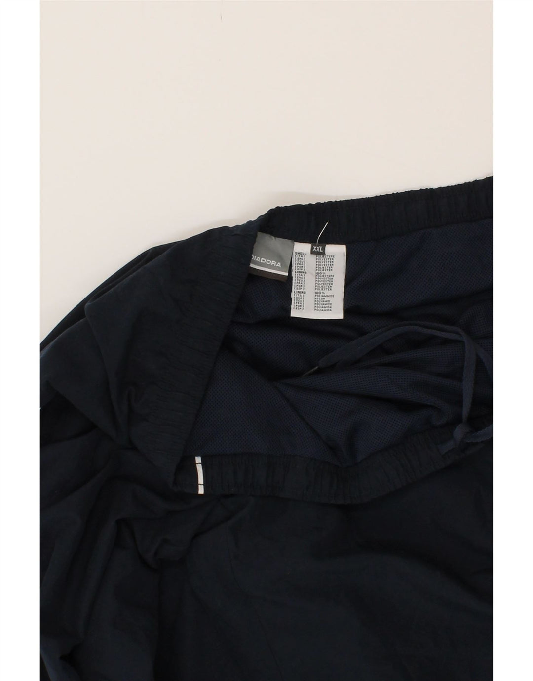 DIADORA Mens Tracksuit Trousers 2XL  Navy Blue Polyester Vintage Diadora and Second-Hand Diadora from Messina Hembry 