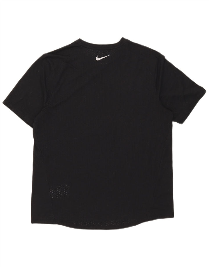 Nike Womens Dri Fit T-Shirt Top UK 18 XL Black Polyester