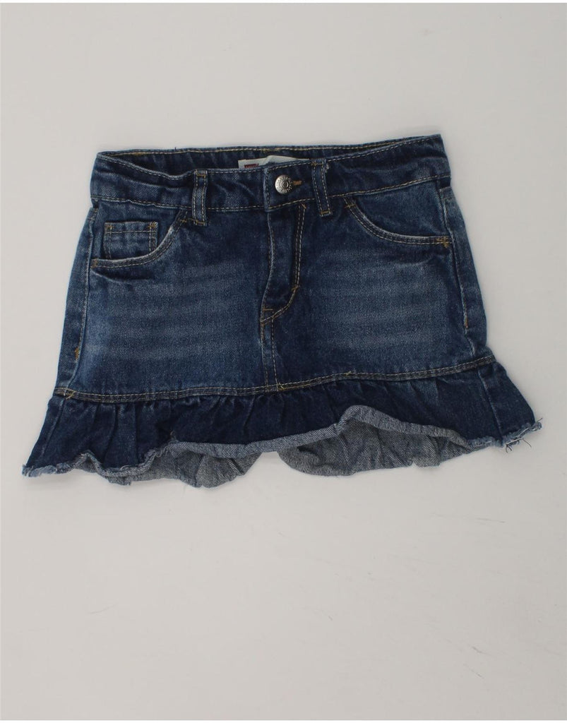 LEVI'S Girls Denim Skirt 6-7 Years W22  Navy Blue Cotton | Vintage Levi's | Thrift | Second-Hand Levi's | Used Clothing | Messina Hembry 