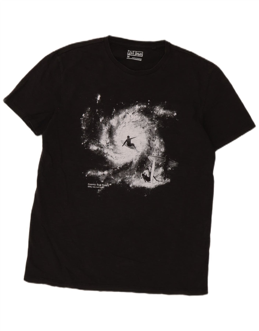 Fat Face Mens Graphic T-Shirt Top Medium Black Cotton