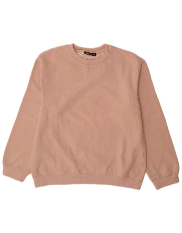 Zara Womens Sweatshirt Jumper UK 14 Medium Pink