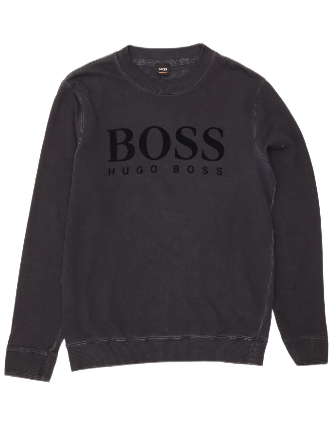 Hugo Boss Mens Graphic Sweatshirt Jumper Medium Black Cotton