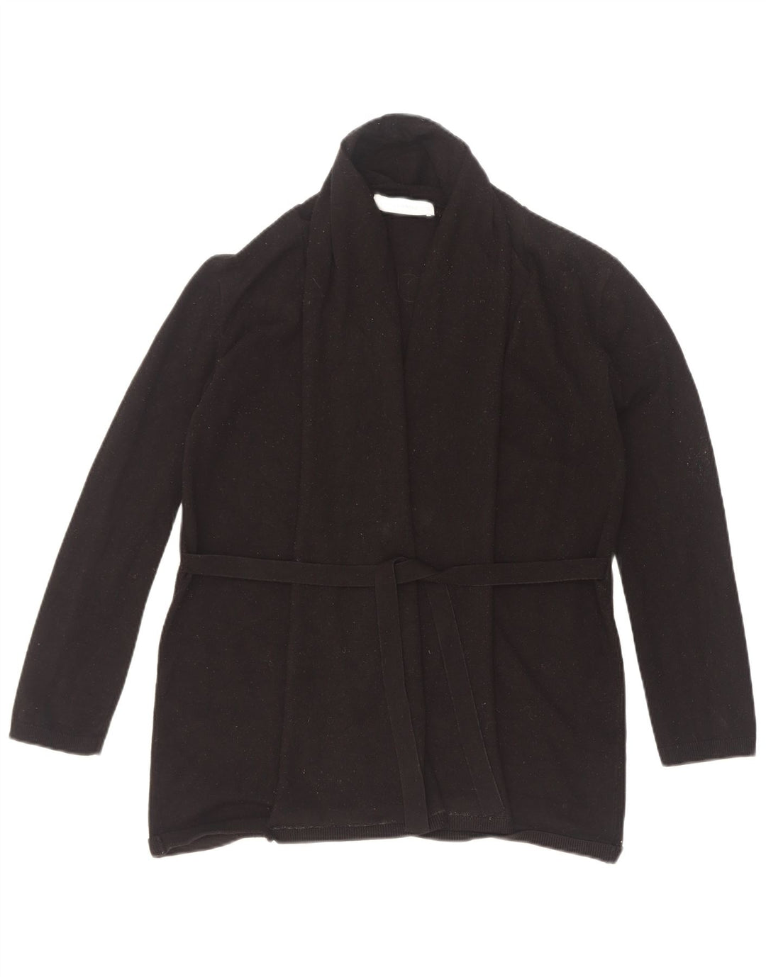 Zara Womens Cardigan Sweater UK 12 Medium Black Viscose