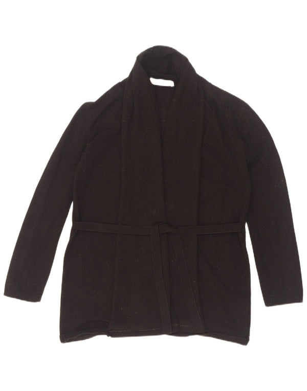 Zara Womens Cardigan Sweater UK 12 Medium Black Viscose