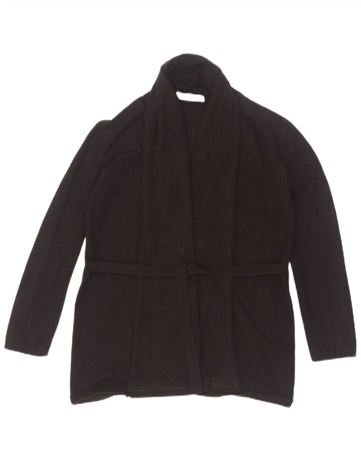 Zara Womens Cardigan Sweater UK 12 Medium Black Viscose