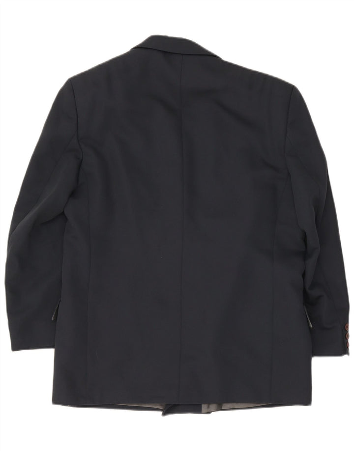 Renato Cavalli Mens Double Breasted Blazer Jacket UK 38 Medium Navy Blue