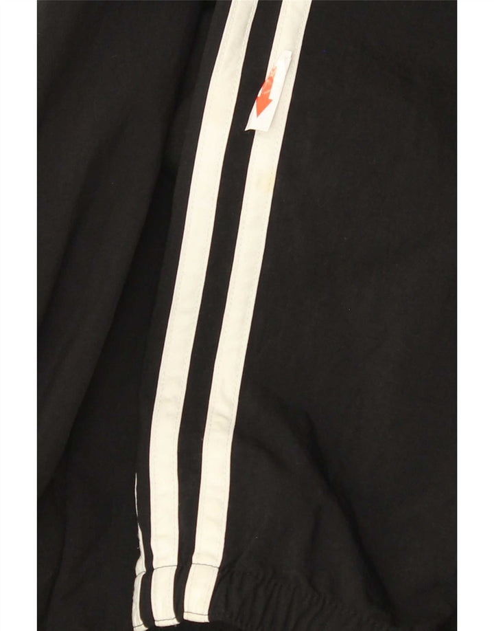 Adidas Mens Hooded Tracksuit Top Jacket Medium Black Nylon