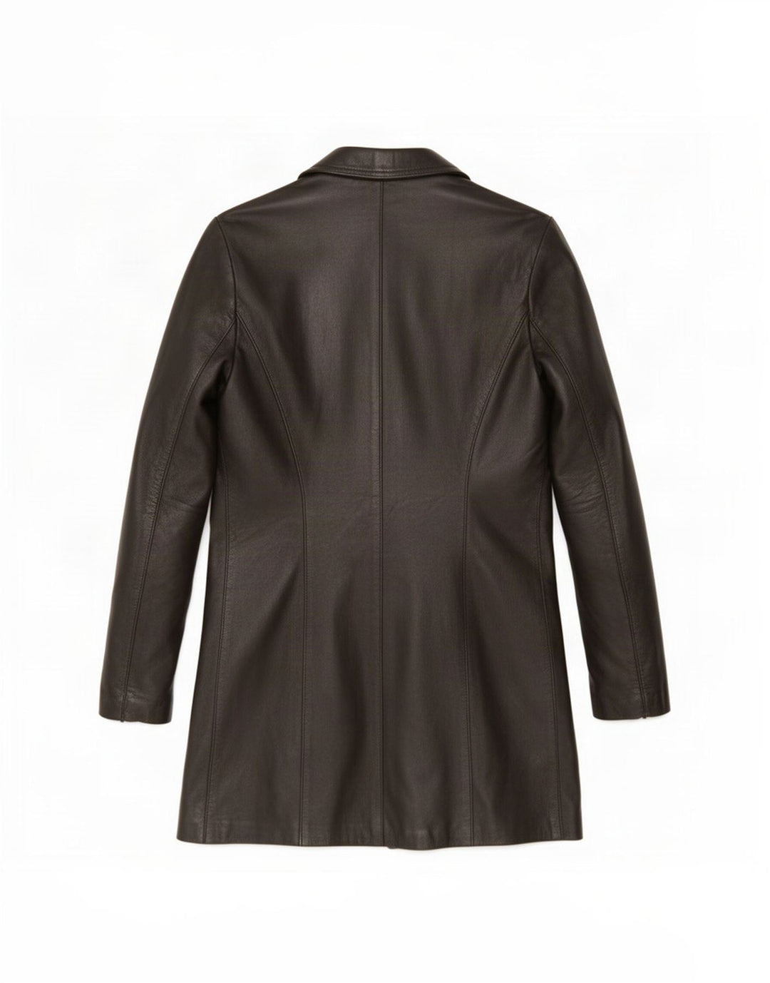 Vintage Womens Leather Coat UK 10 Small Black