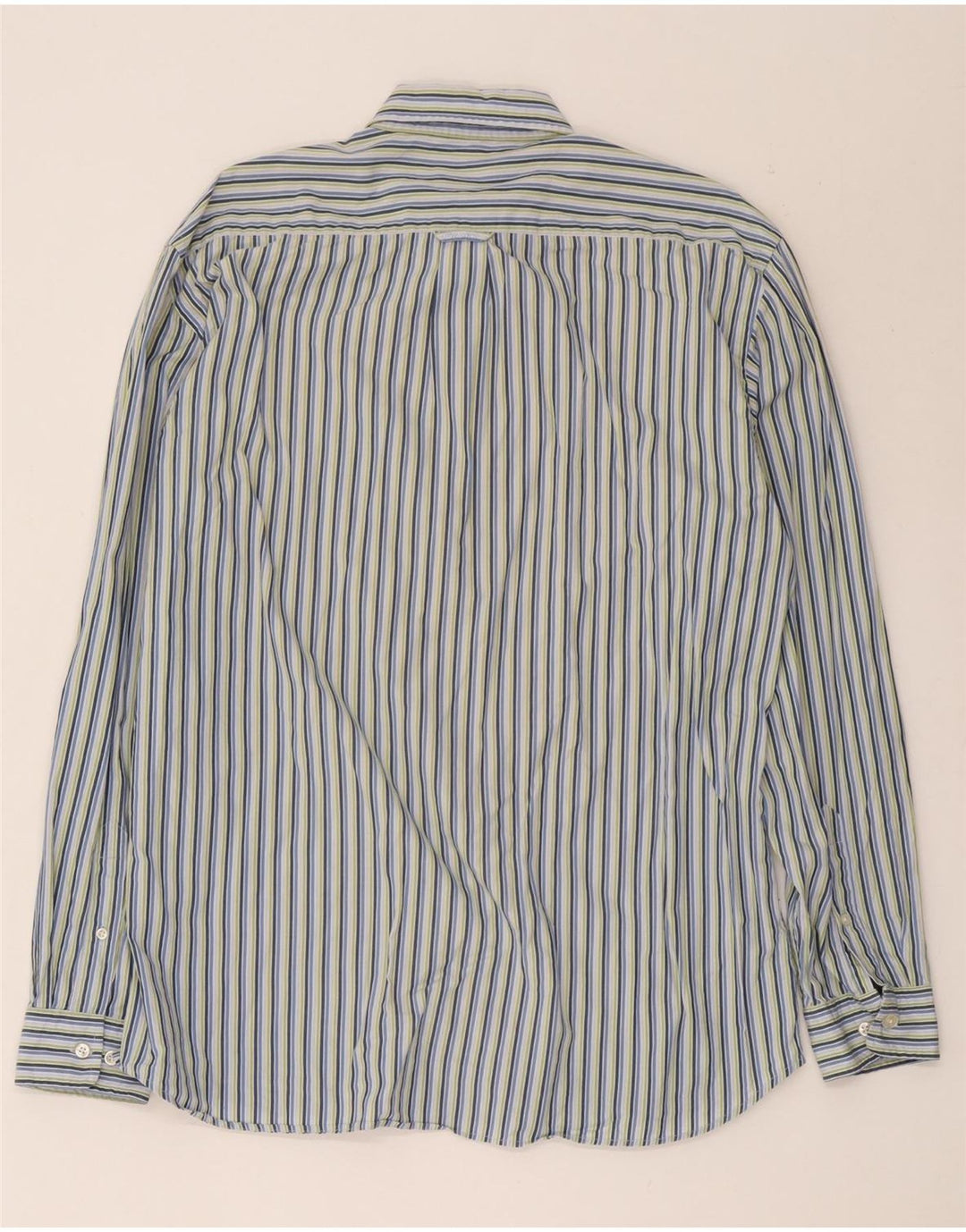 Gant Mens Regular Fit Shirt Large Blue Striped Cotton