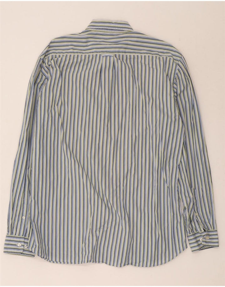 Gant Mens Regular Fit Shirt Large Blue Striped Cotton