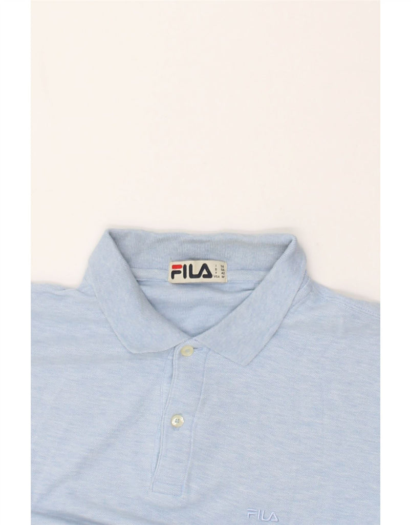 FILA Mens Polo Shirt IT 54 XL Blue Cotton | Vintage Fila | Thrift | Second-Hand Fila | Used Clothing | Messina Hembry 