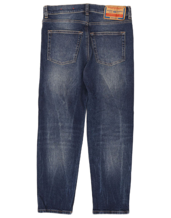 Diesel Boys Distressed Straight Jeans 13-14 Years W30 L26 Blue Cotton