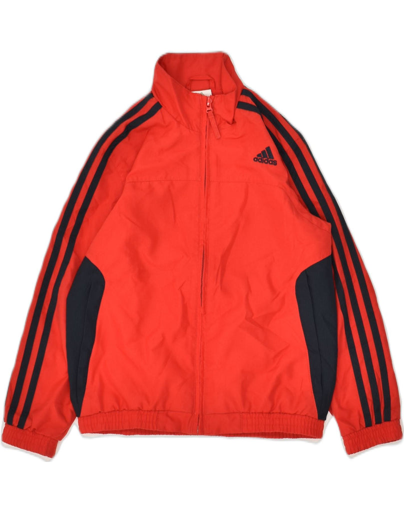 ADIDAS Boys Tracksuit Top Jacket 5-6 Years Red Colourblock Polyester | Vintage Adidas | Thrift | Second-Hand Adidas | Used Clothing | Messina Hembry 