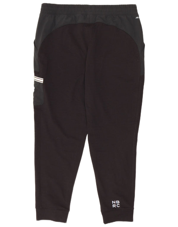 New Balance Mens Tracksuit Trousers Joggers Large Black Colourblock