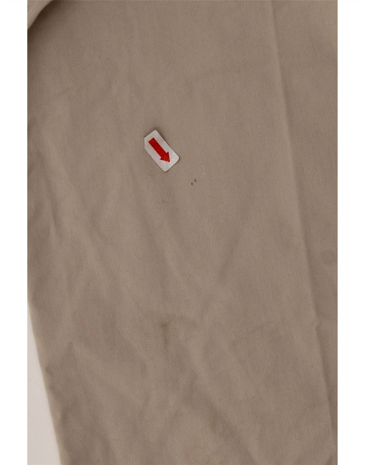 Marks & Spencer Mens Straight Chino Trousers W36 L33 Beige Cotton