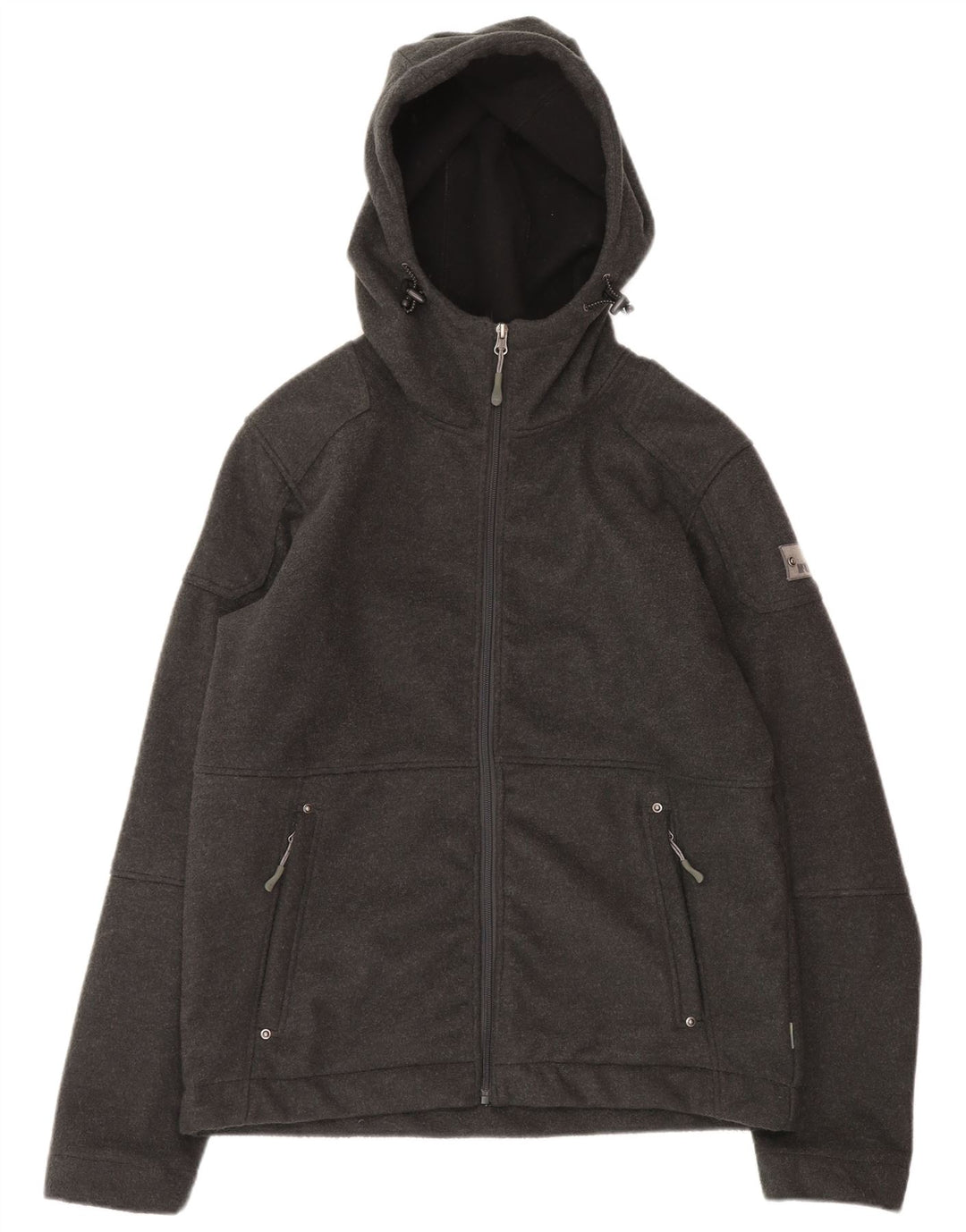 McKinley Mens Hooded Bomber Jacket UK 40 Medium Grey Polyester