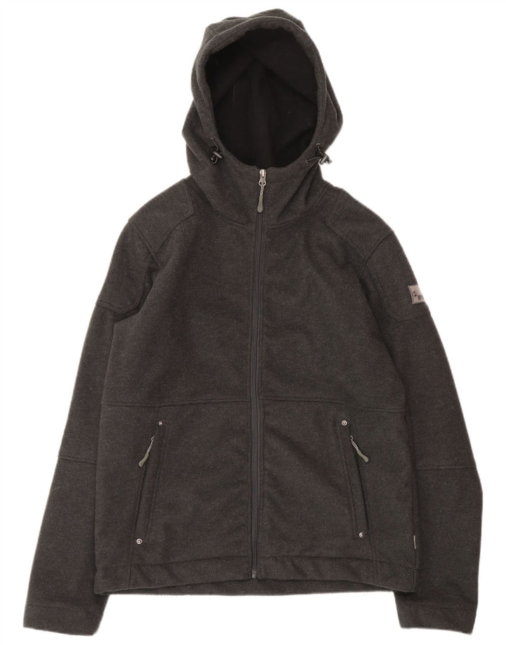 McKinley Mens Hooded Bomber Jacket UK 40 Medium Grey Polyester