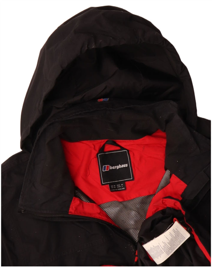 Berghaus Mens Hooded Waterproof Jacket UK 38 Medium Black Polyamide Sports