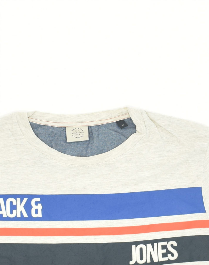 JACK & JONES Mens Graphic T-Shirt Top Medium Grey Cotton | Vintage Jack & Jones | Thrift | Second-Hand Jack & Jones | Used Clothing | Messina Hembry 