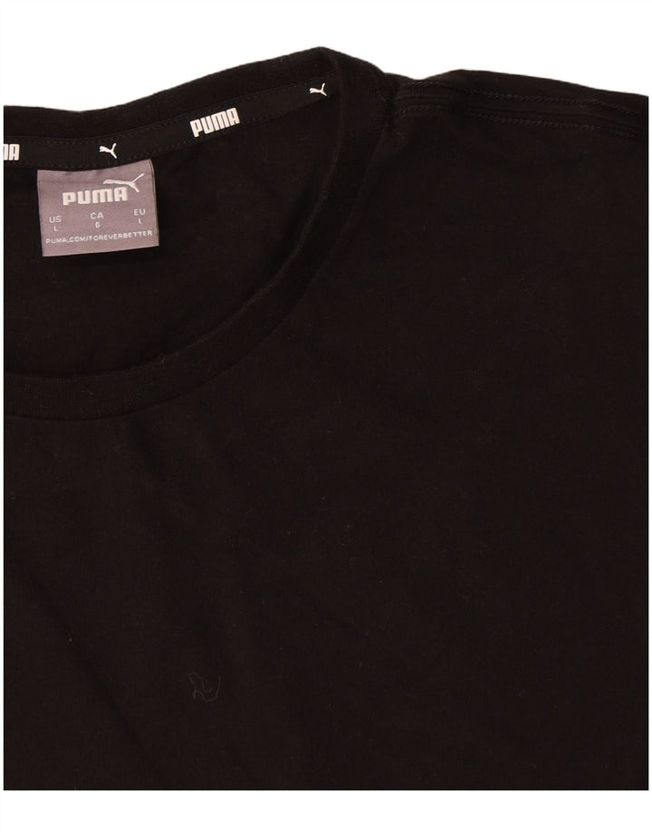 Puma Mens T-Shirt Top Large Black