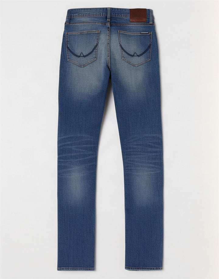 Superdry Mens Corporal Distressed Slim Jeans W31 L32 Blue Cotton