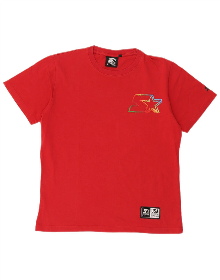 Starter Boys Graphic T-Shirt Top 13-14 Years Red Cotton