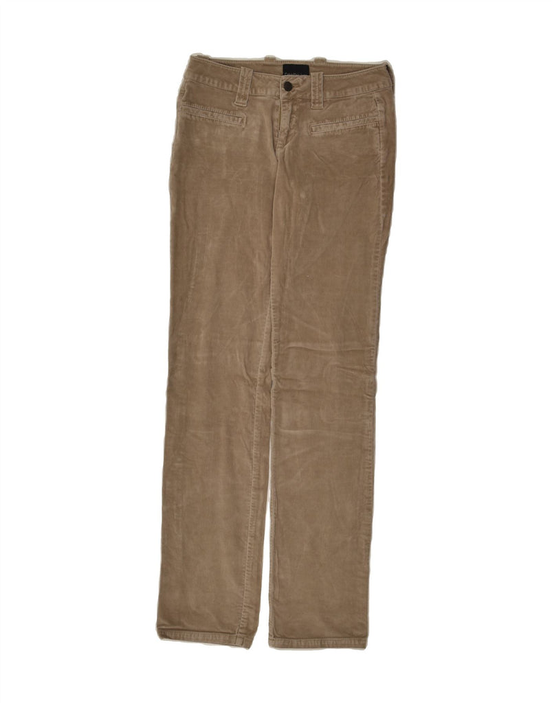 CALVIN KLEIN Womens Slim Corduroy Trousers W27 L32  Brown Cotton | Vintage Calvin Klein | Thrift | Second-Hand Calvin Klein | Used Clothing | Messina Hembry 