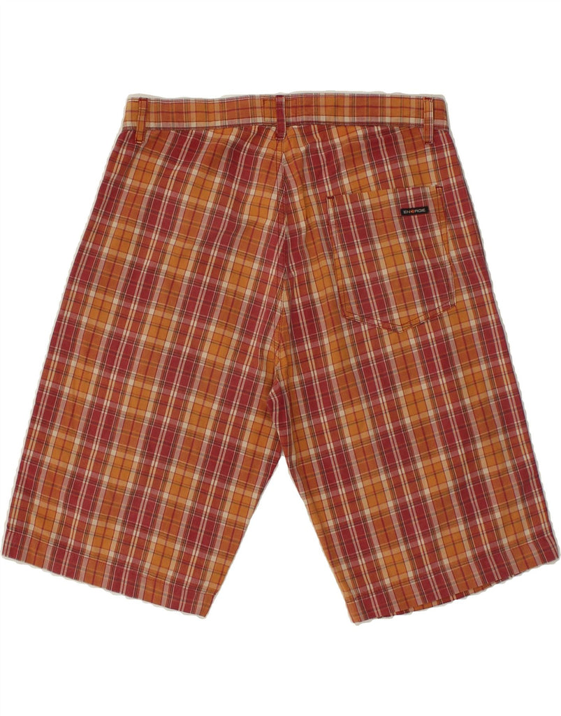 ENERGIE Mens Chino Shorts W33 Medium Red Check Cotton | Vintage Energie | Thrift | Second-Hand Energie | Used Clothing | Messina Hembry 