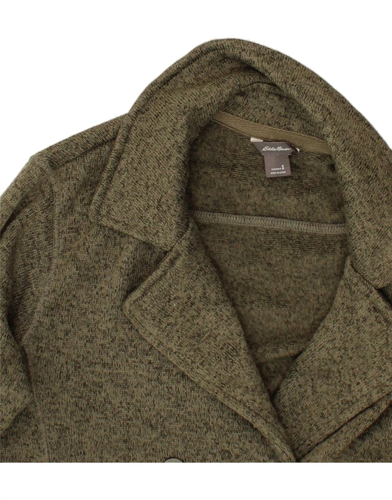 EDDIE BAUER Womens Double Breasted Blazer Jacket UK 10 Small Khaki Flecked Vintage Eddie Bauer and Second-Hand Eddie Bauer from Messina Hembry 
