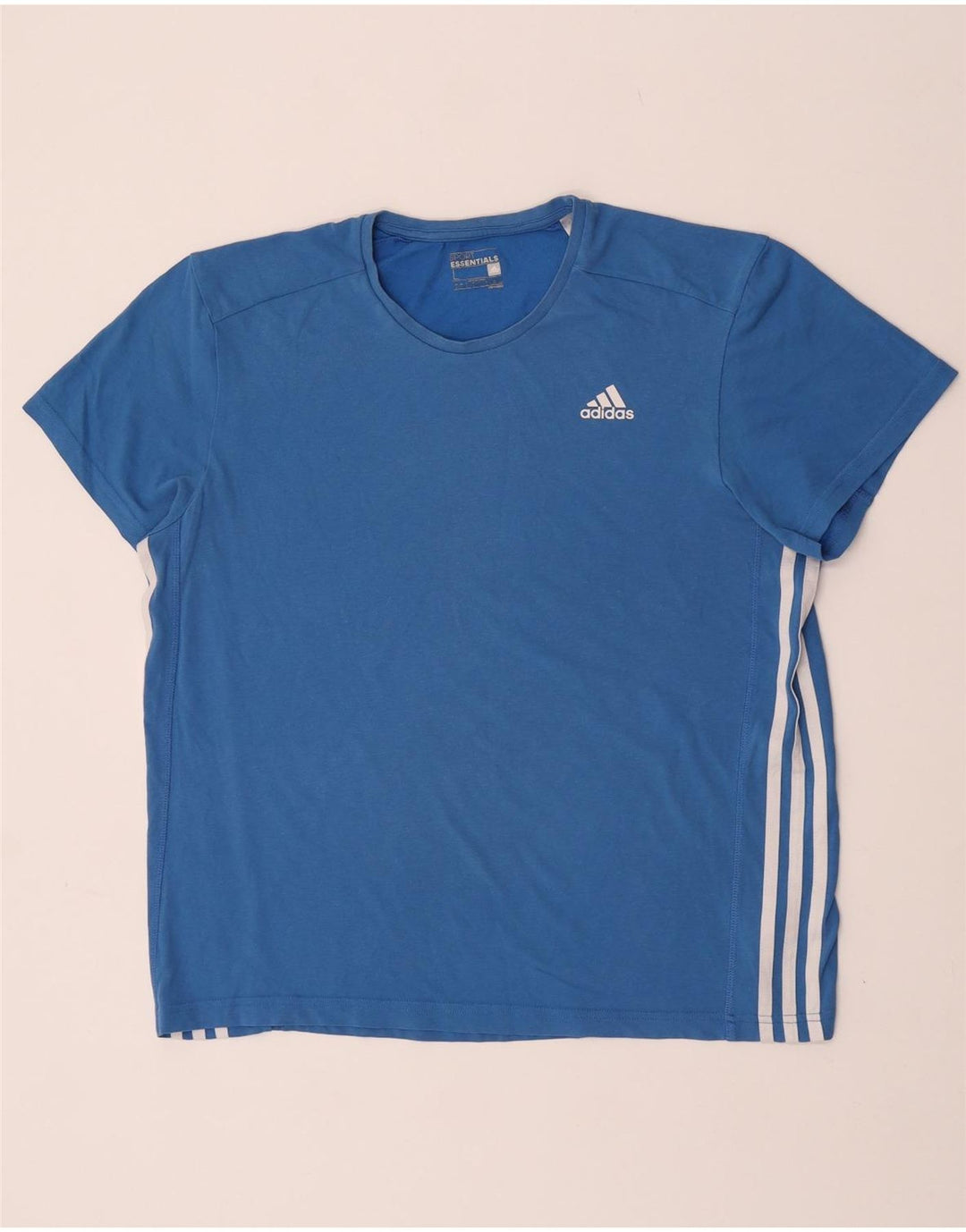 Adidas Mens Climalite T-Shirt Top Large Blue Cotton