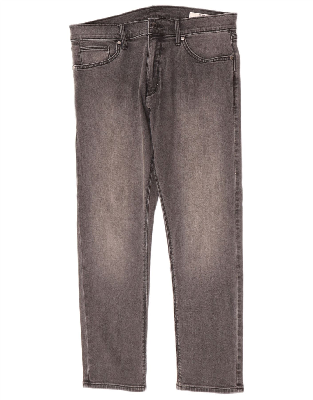 Marks & Spencer Mens Slim Jeans W34 L29 Grey Cotton