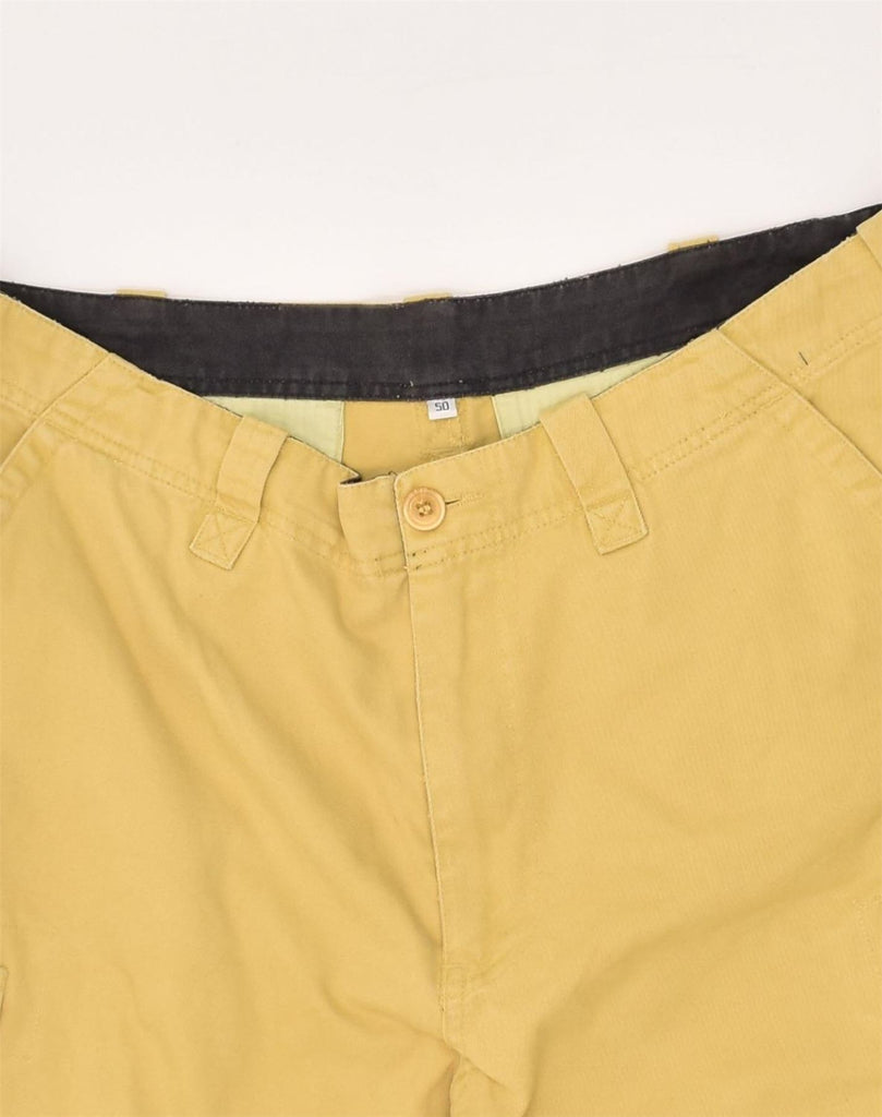 VINTAGE Mens Cargo Shorts IT 50 Large W34  Yellow Cotton | Vintage Vintage | Thrift | Second-Hand Vintage | Used Clothing | Messina Hembry 