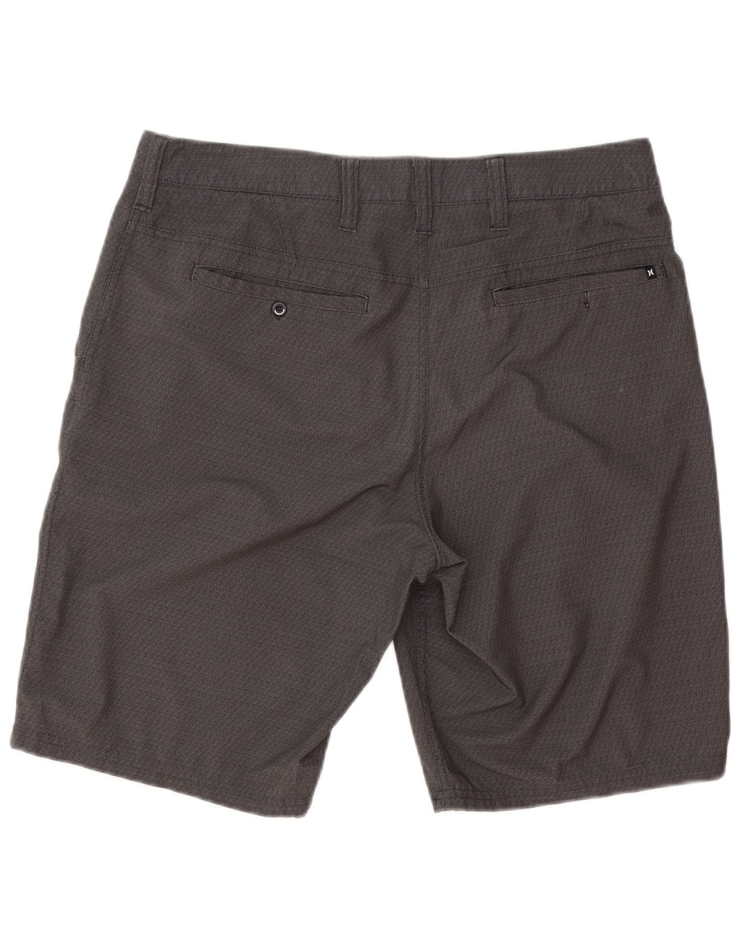 Hurley Mens Chino Shorts W33 Medium Grey Geometric Polyester