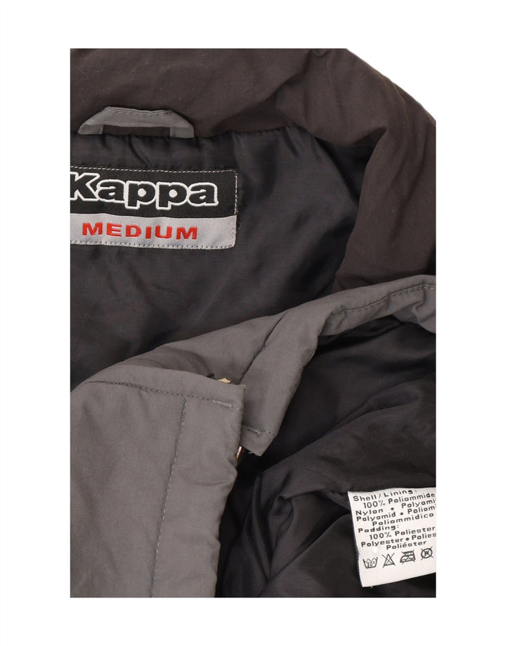 KAPPA Mens Windbreaker Jacket UK 38 Medium Grey Nylon Vintage Kappa and Second-Hand Kappa from Messina Hembry 