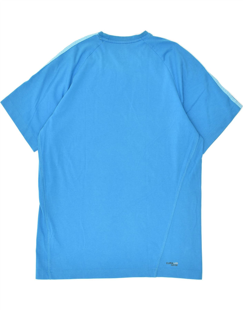 ADIDAS Mens Clima 365 T-Shirt Top Medium Blue Cotton | Vintage Adidas | Thrift | Second-Hand Adidas | Used Clothing | Messina Hembry 