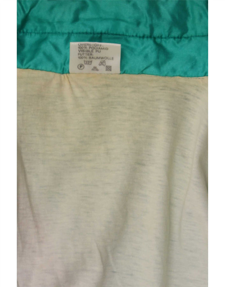 Vintage Mens Tracksuit Top Jacket Large Green Colourblock Polyamide