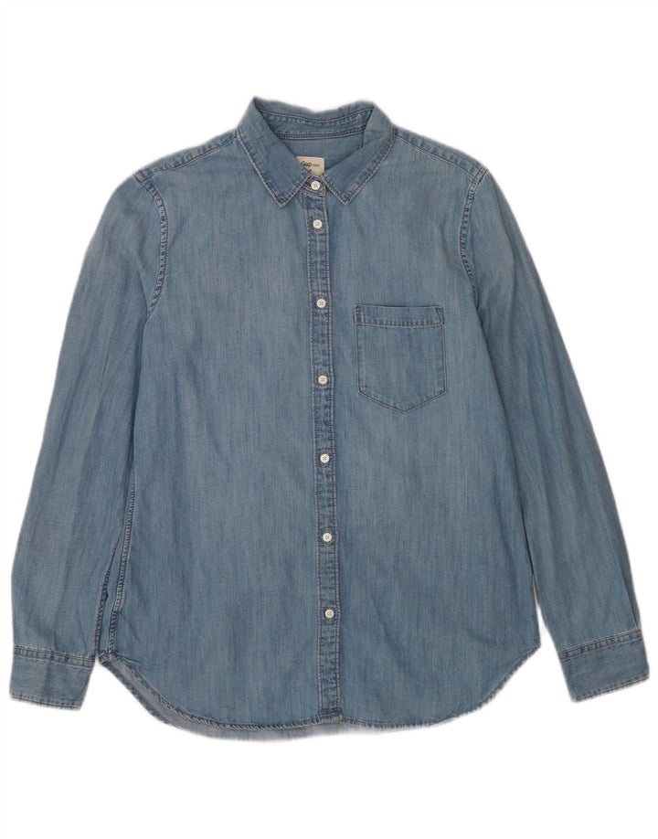 Gap Womens Denim Shirt UK 14 Medium Blue Cotton