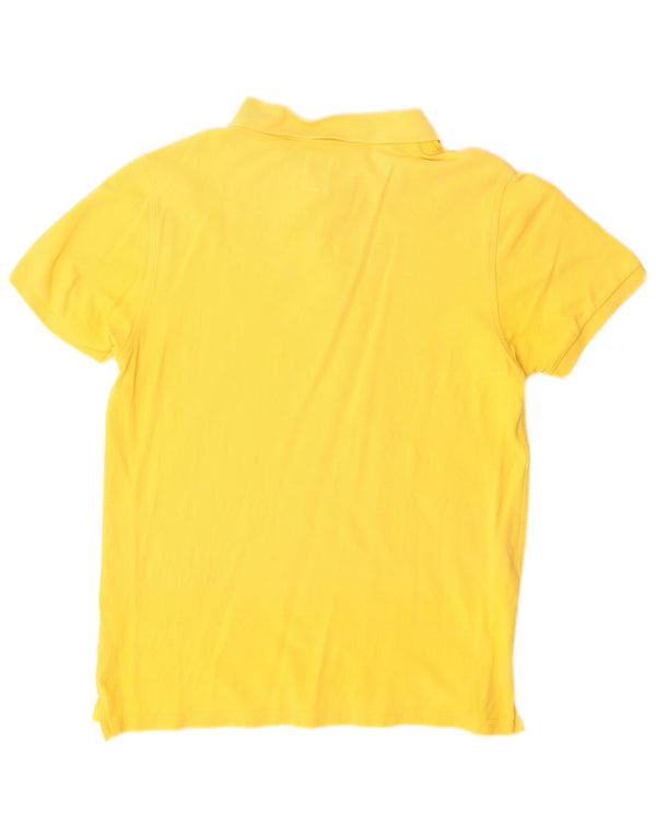Lyle & Scott Mens Polo Shirt Medium Yellow Cotton