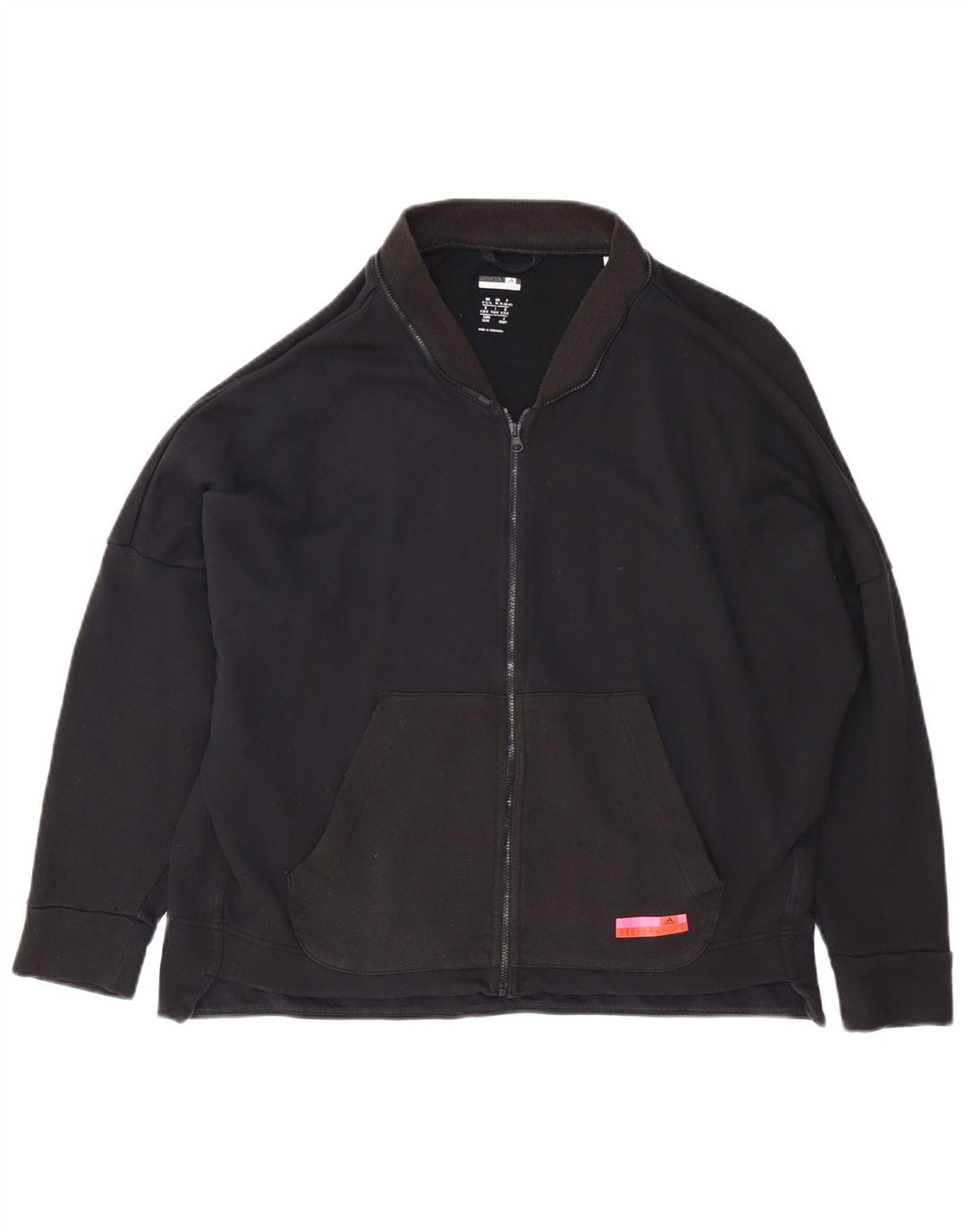 ADIDAS Womens Stella McCartney Tracksuit Top Jacket UK 12/14 Medium Black