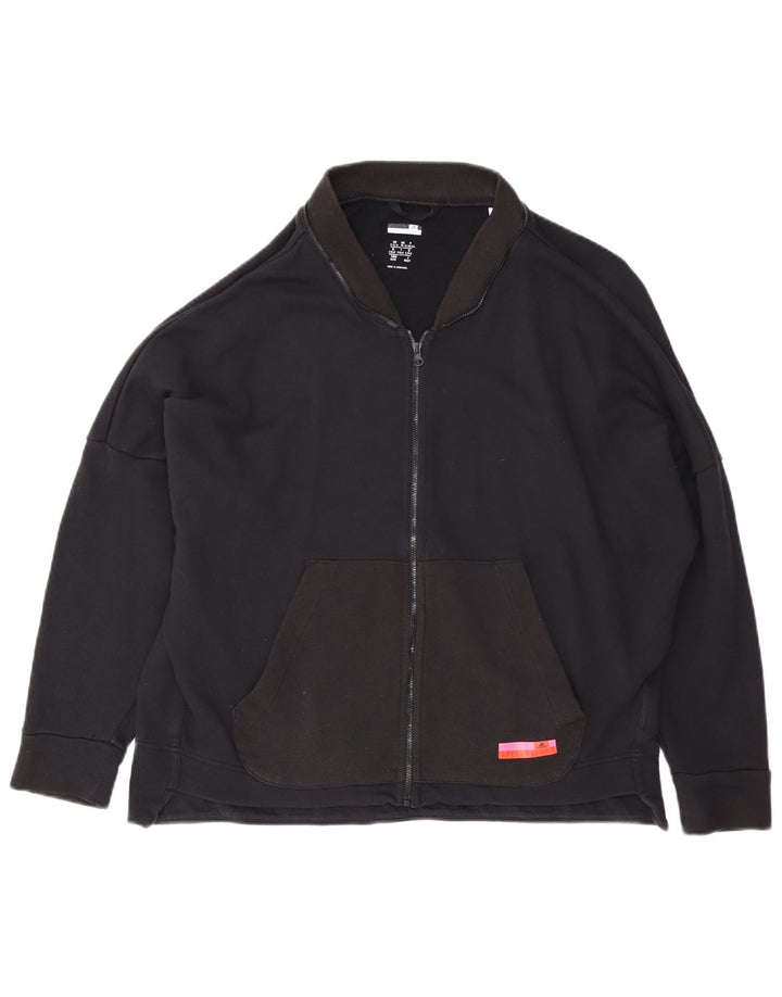 ADIDAS Womens Stella McCartney Tracksuit Top Jacket UK 12/14 Medium Black