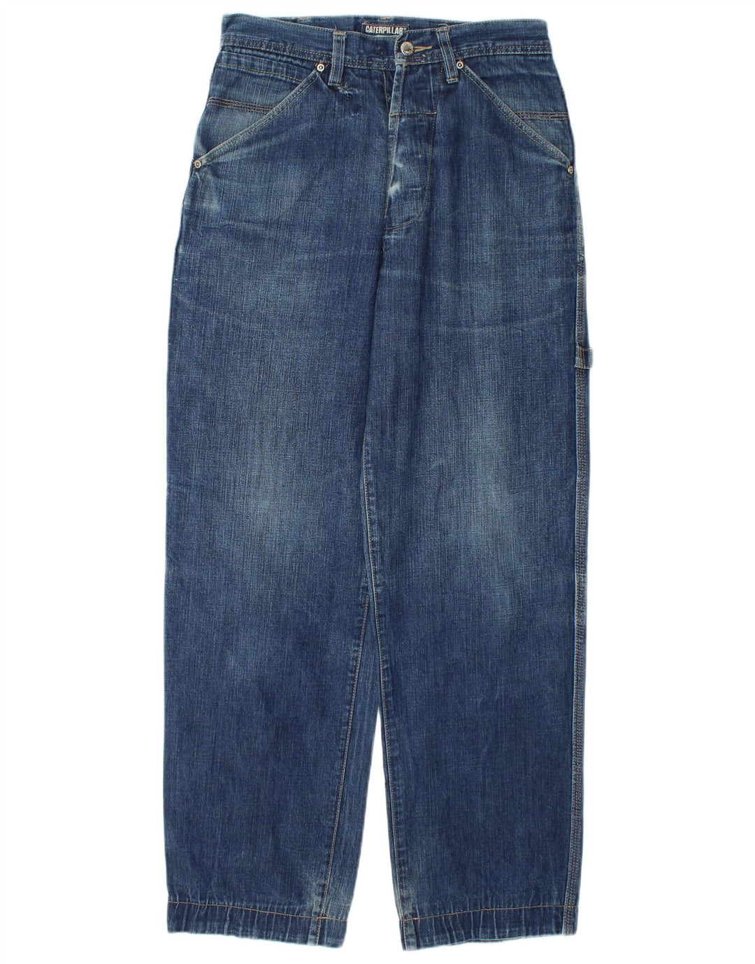Caterpillar Mens Cargo Straight Jeans W28 L31 Blue Cotton