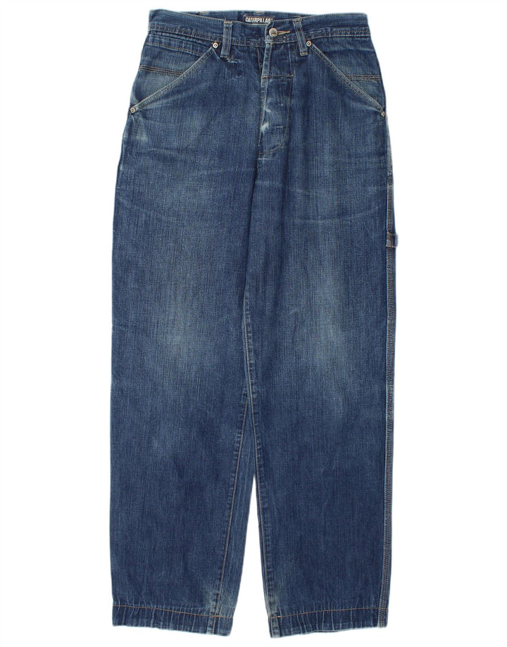 Caterpillar Mens Cargo Straight Jeans W28 L31 Blue Cotton